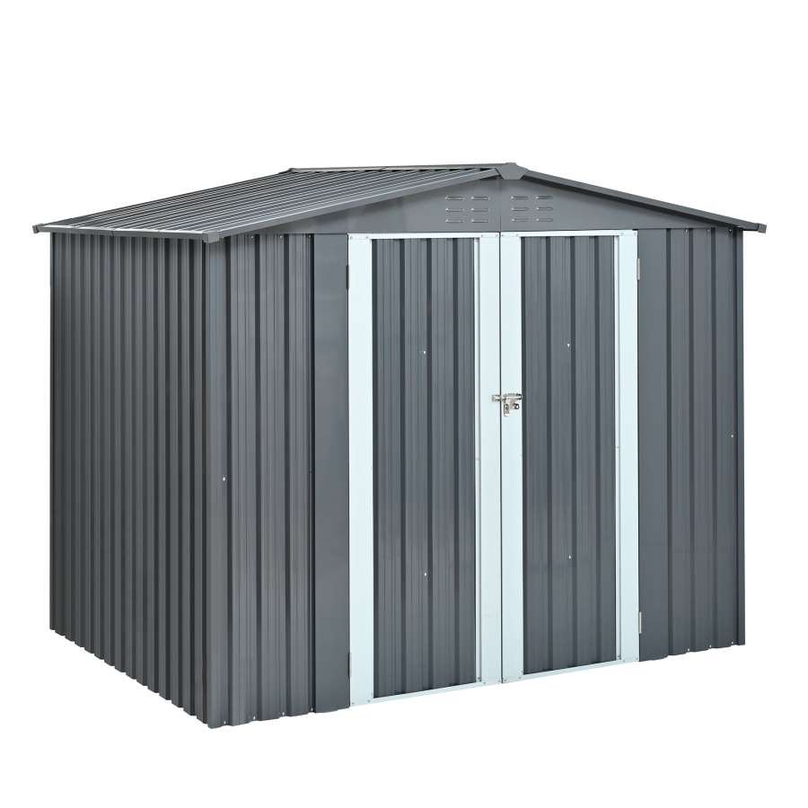Metal Storage Shed with Double - Heavy Equipment Storage Yard 评论和价格